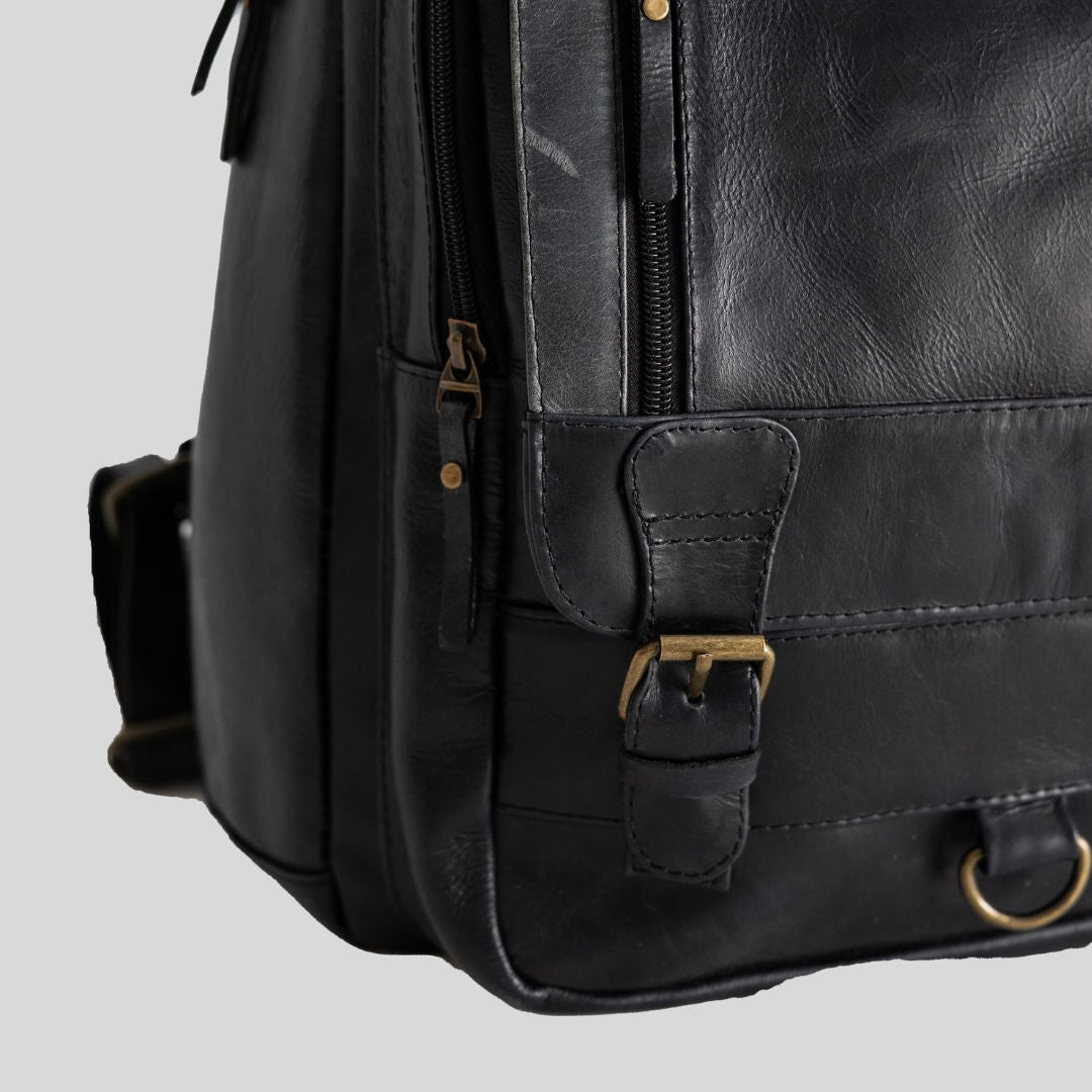 Classic leather backpack