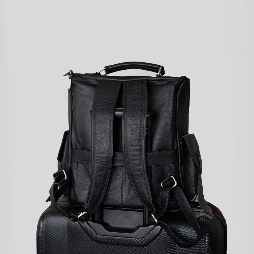 Classic leather backpack