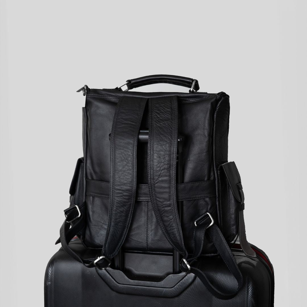 Classic leather backpack