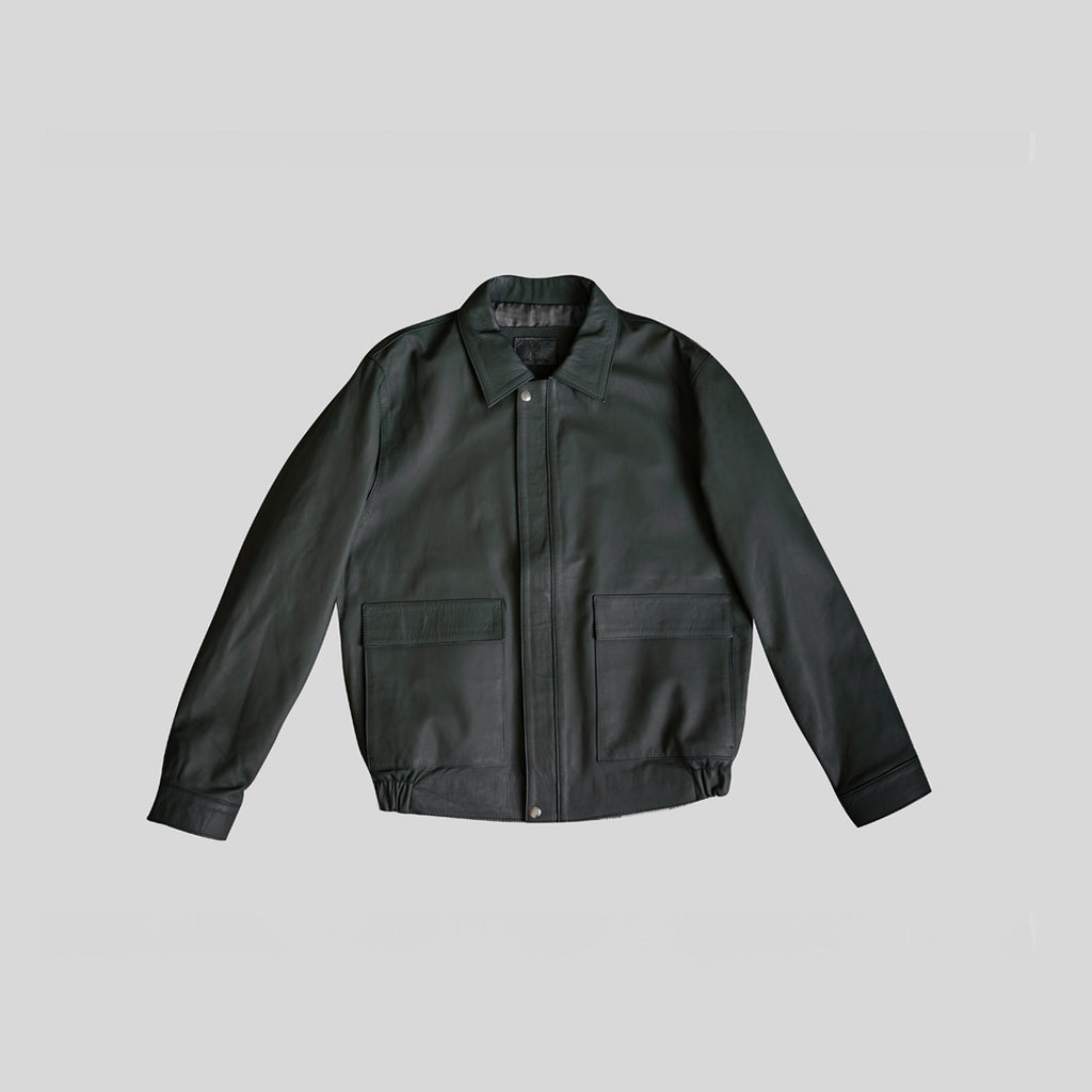 Green Touring leather jacket