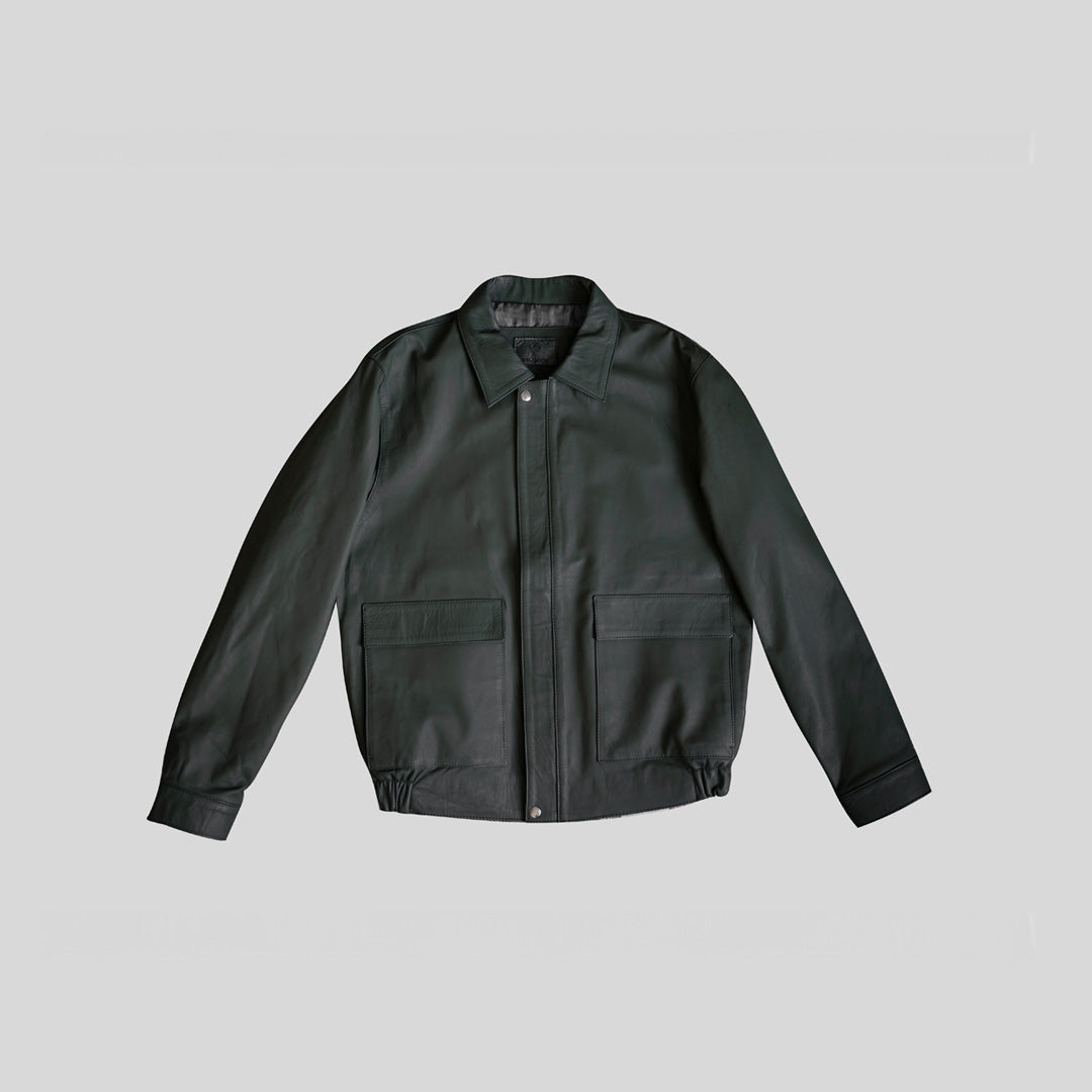 Green Touring leather jacket