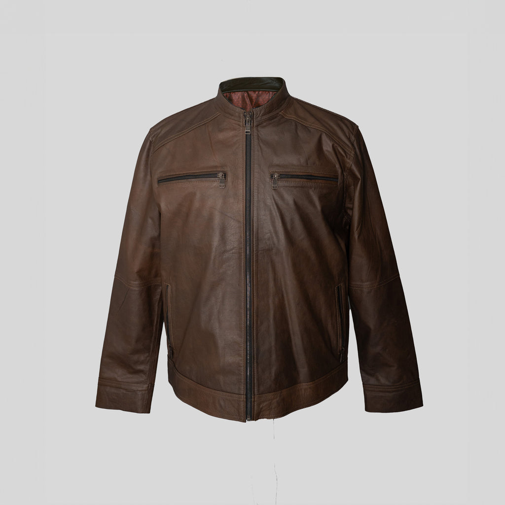 Brown Classic leather Jacket