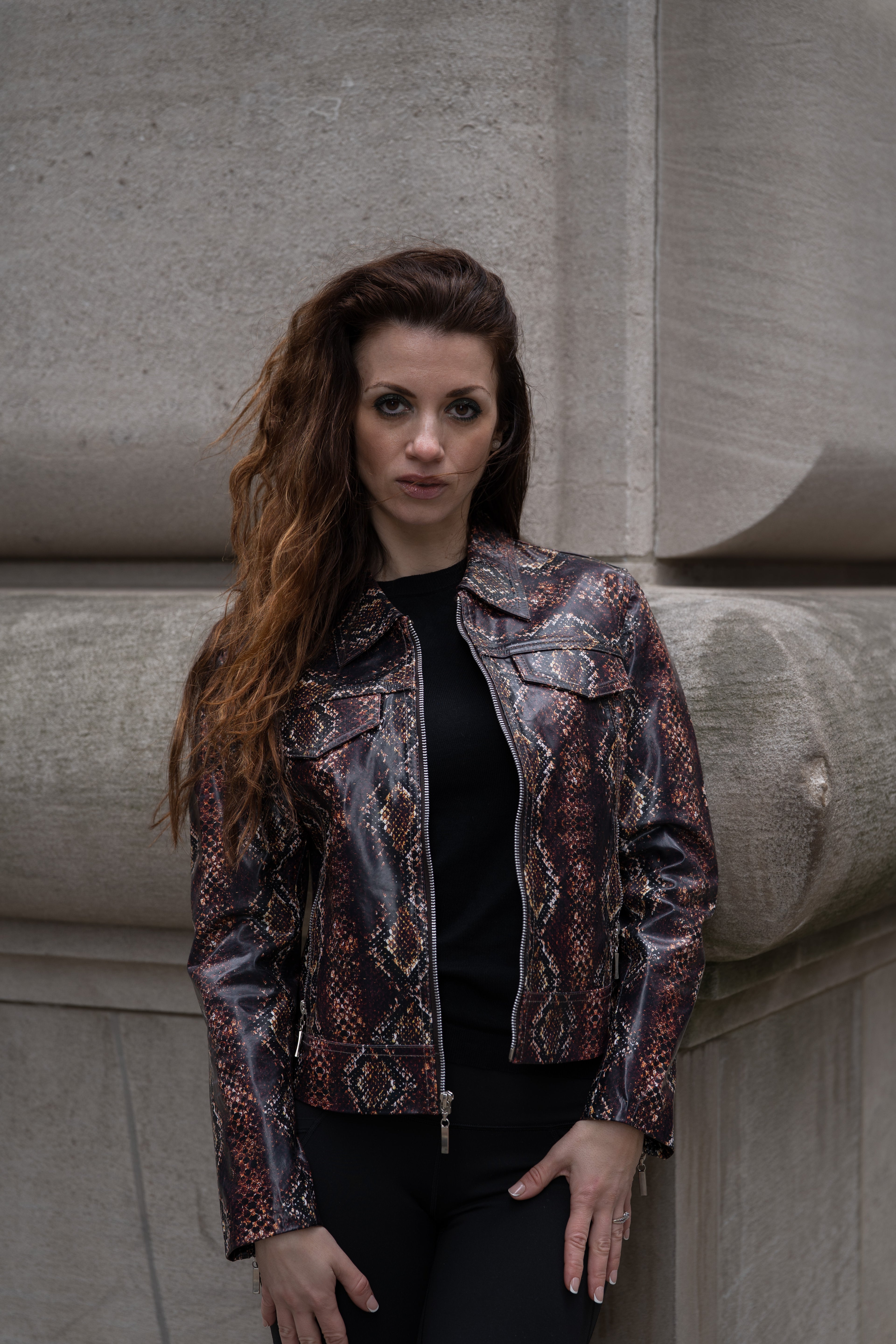 Python Leather Jacket