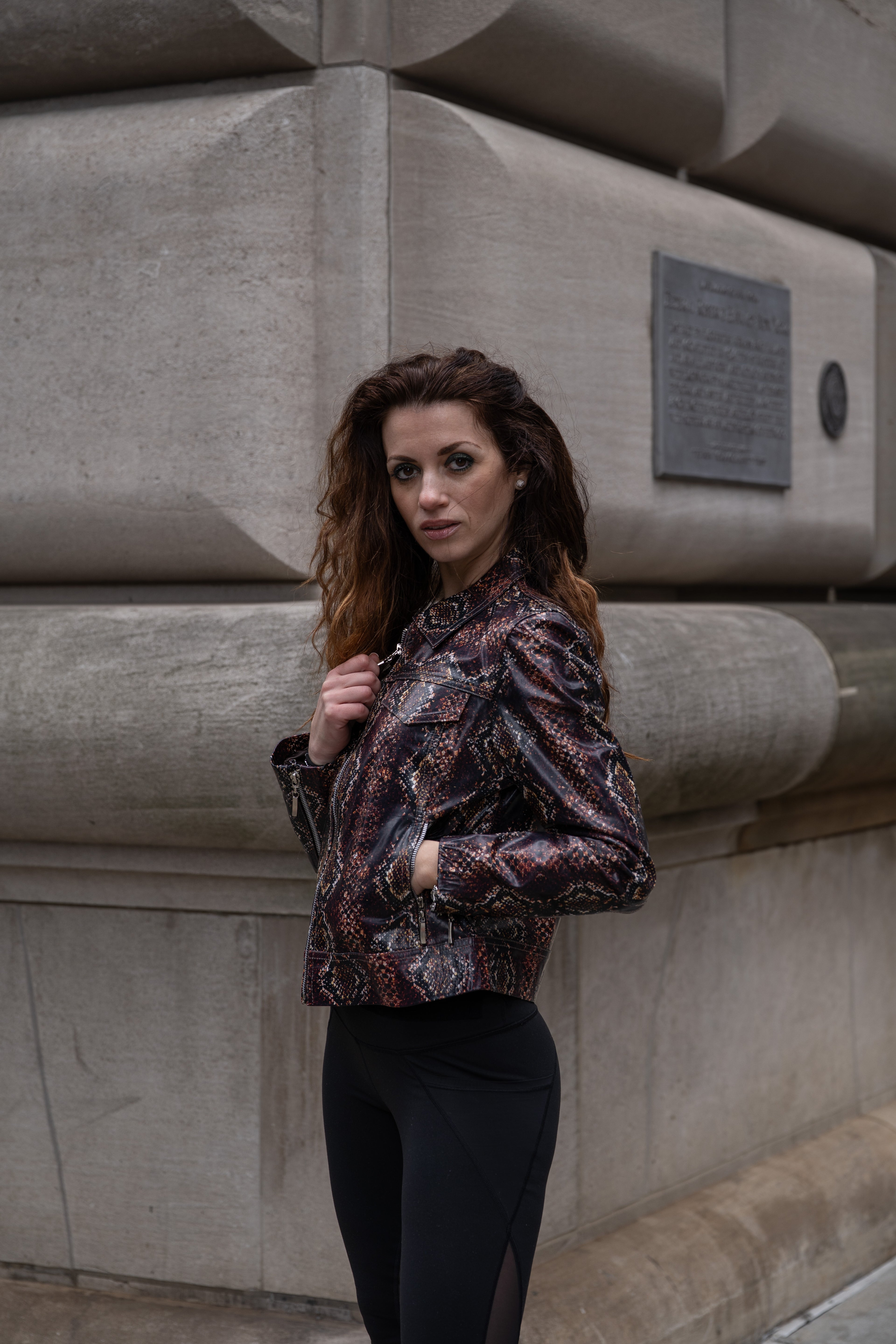 Python Leather Jacket