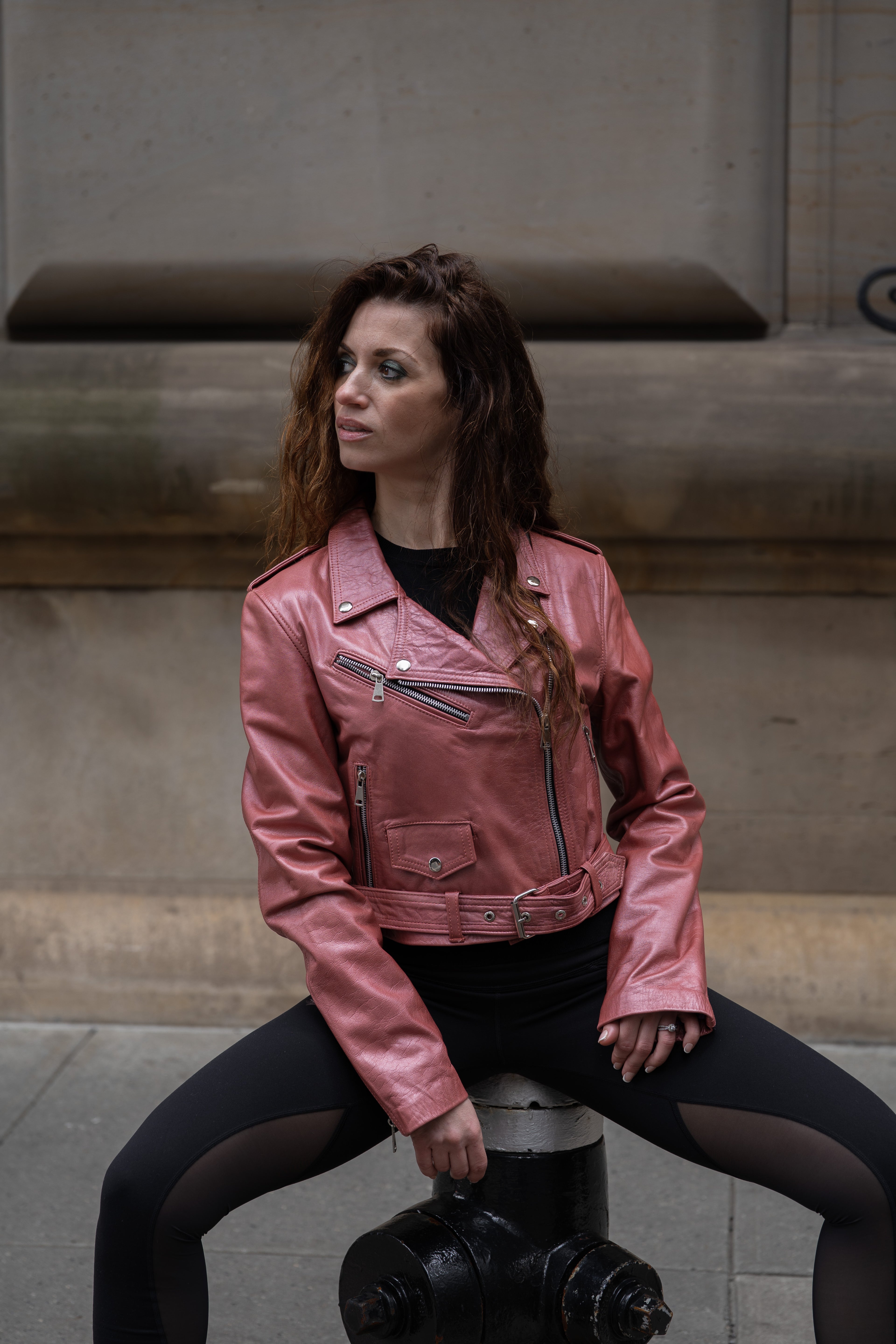 Pink Leather Jacket