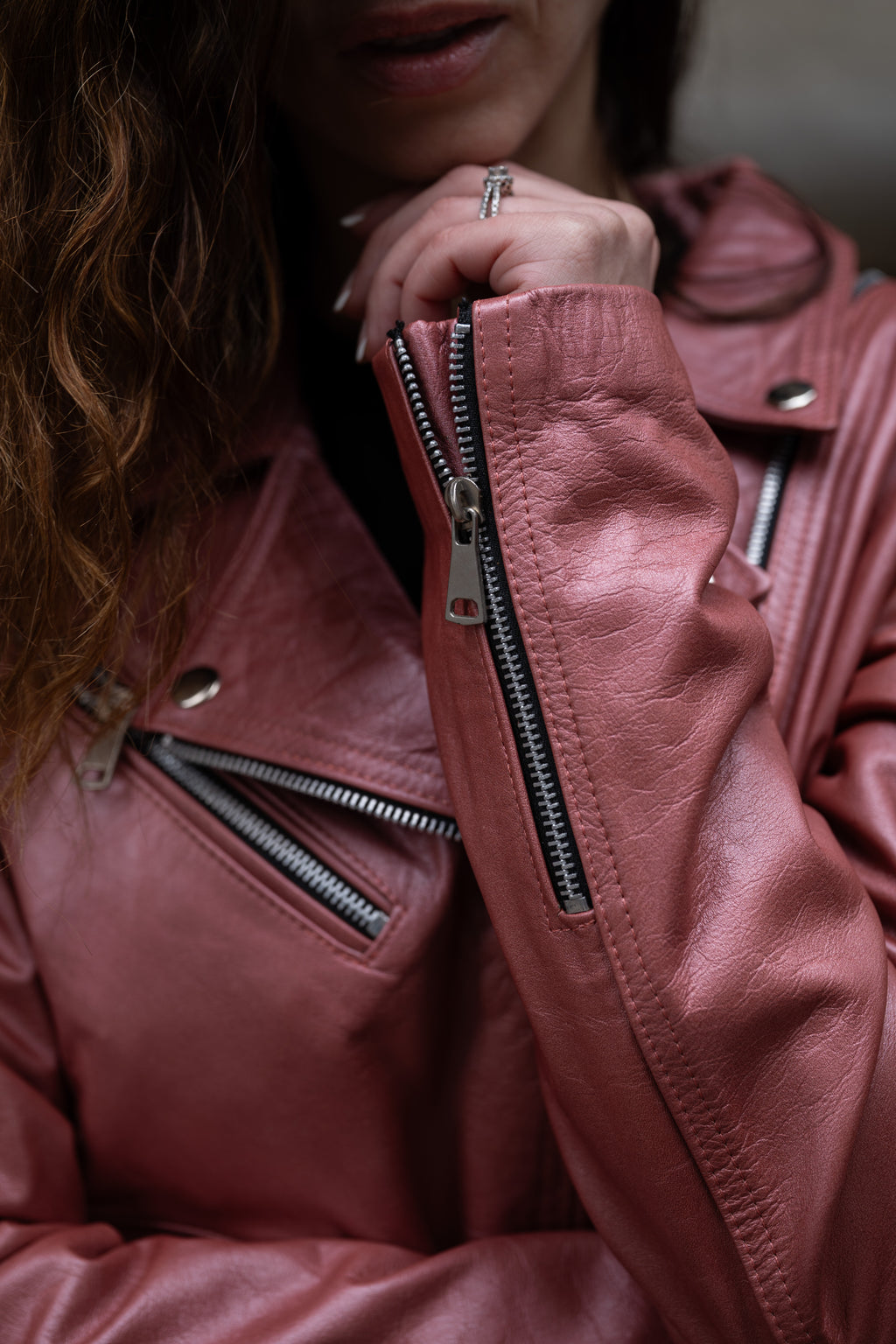 Pink Leather Jacket