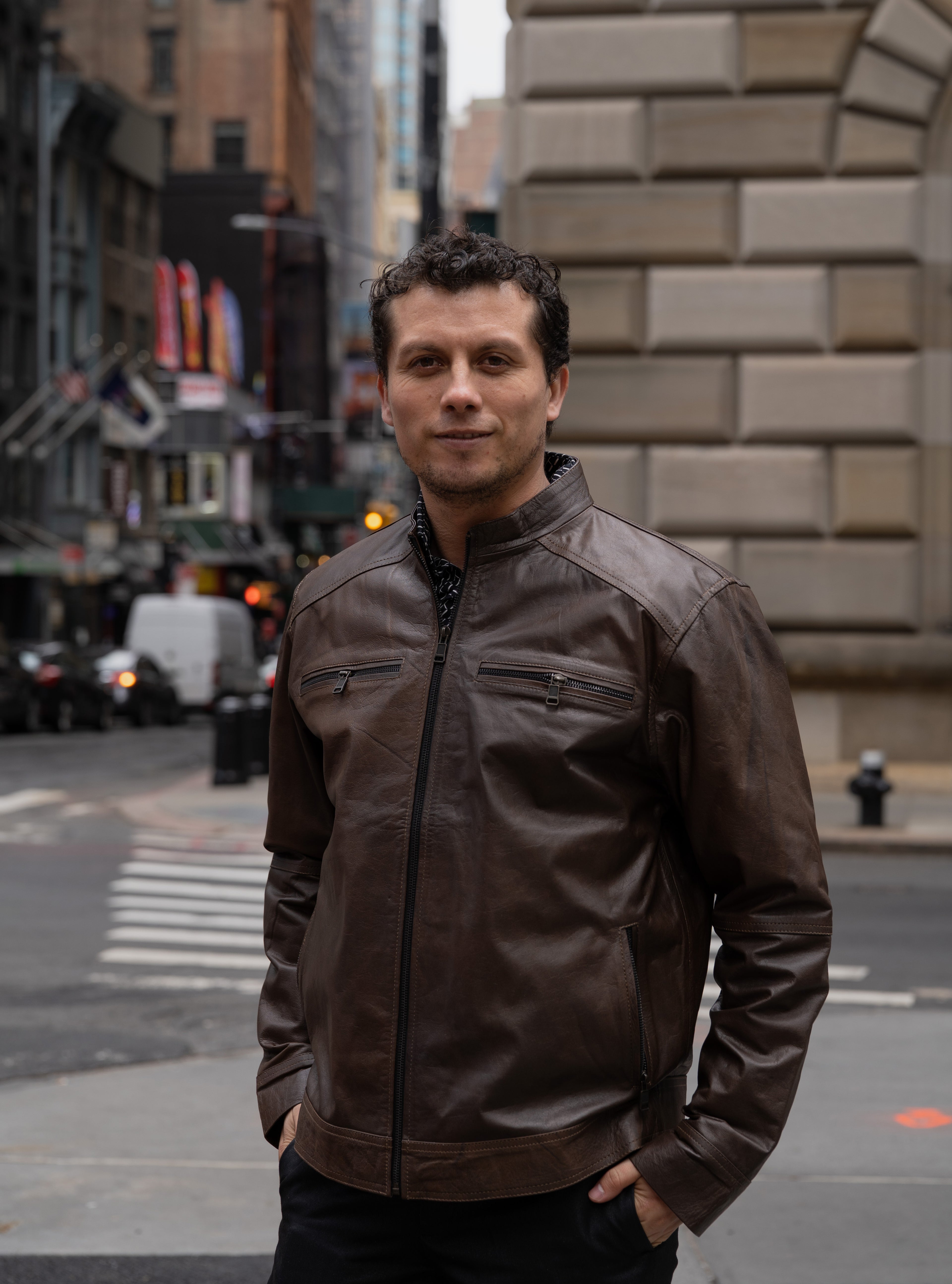 Brown Classic leather Jacket