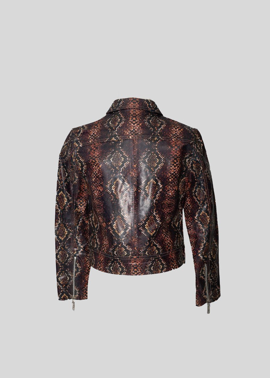 Python Leather Jacket